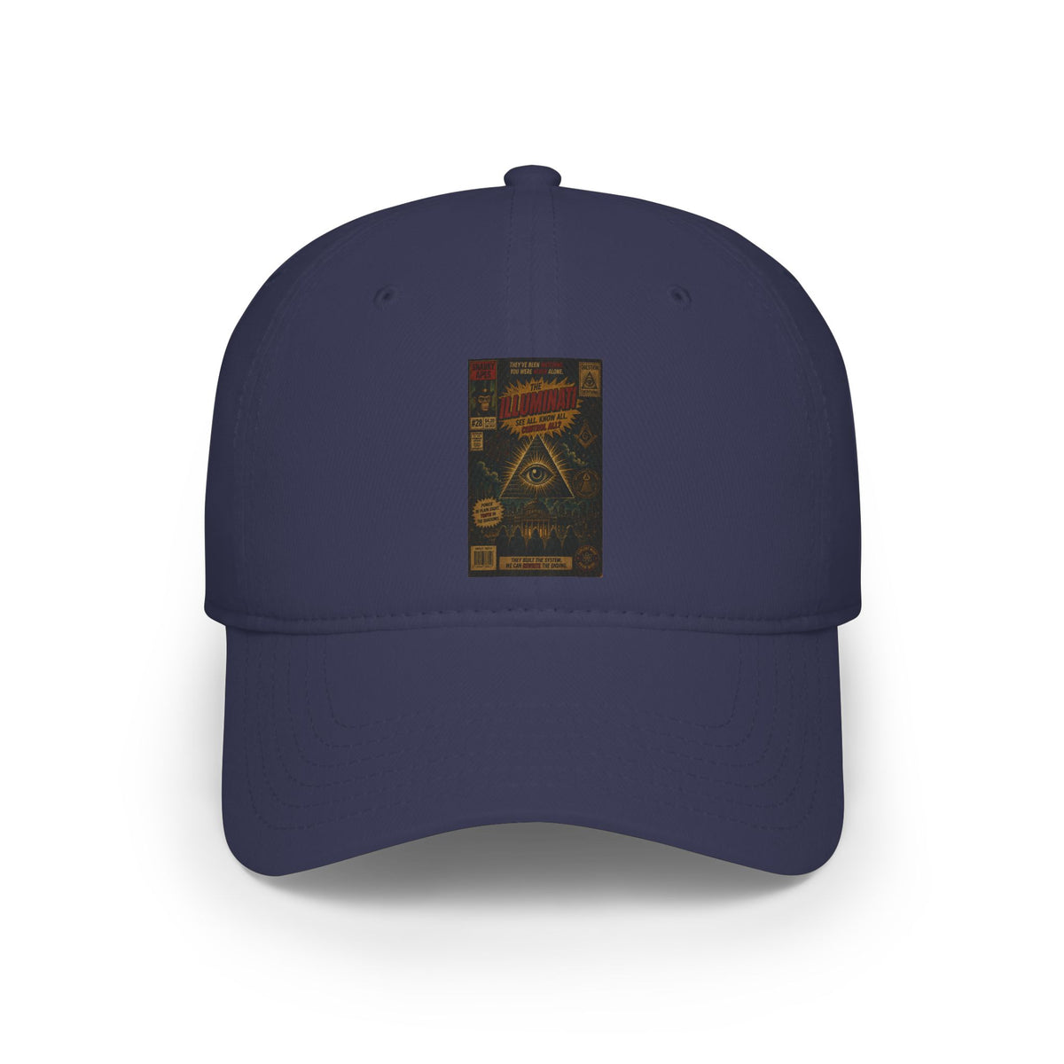 Low Profile Baseball Cap — Vintage Illuminati Poster Design