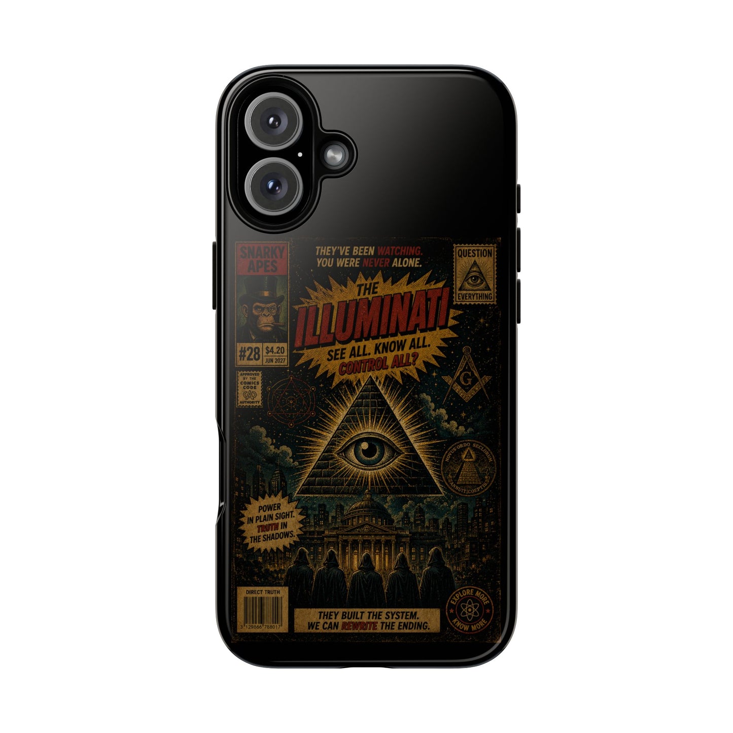 Illuminati Vintage Eye Phone Case — Occult Conspiracy Graphic iPhone Cover