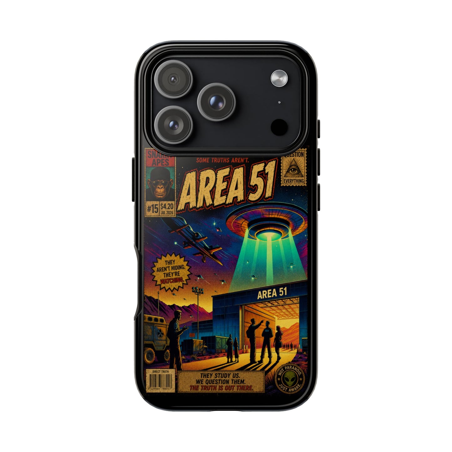 Area 51 Retro UFO Phone Case