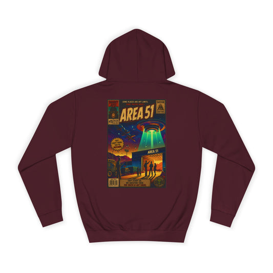 Area 51 Hoodie – Retro UFO Poster Pullover