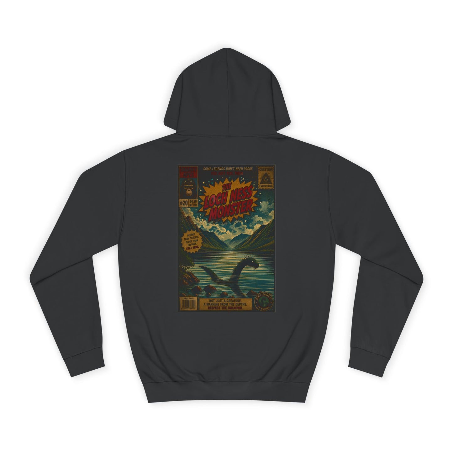 Vintage Adventure Hoodie — Retro Sea Monster Poster Graphic