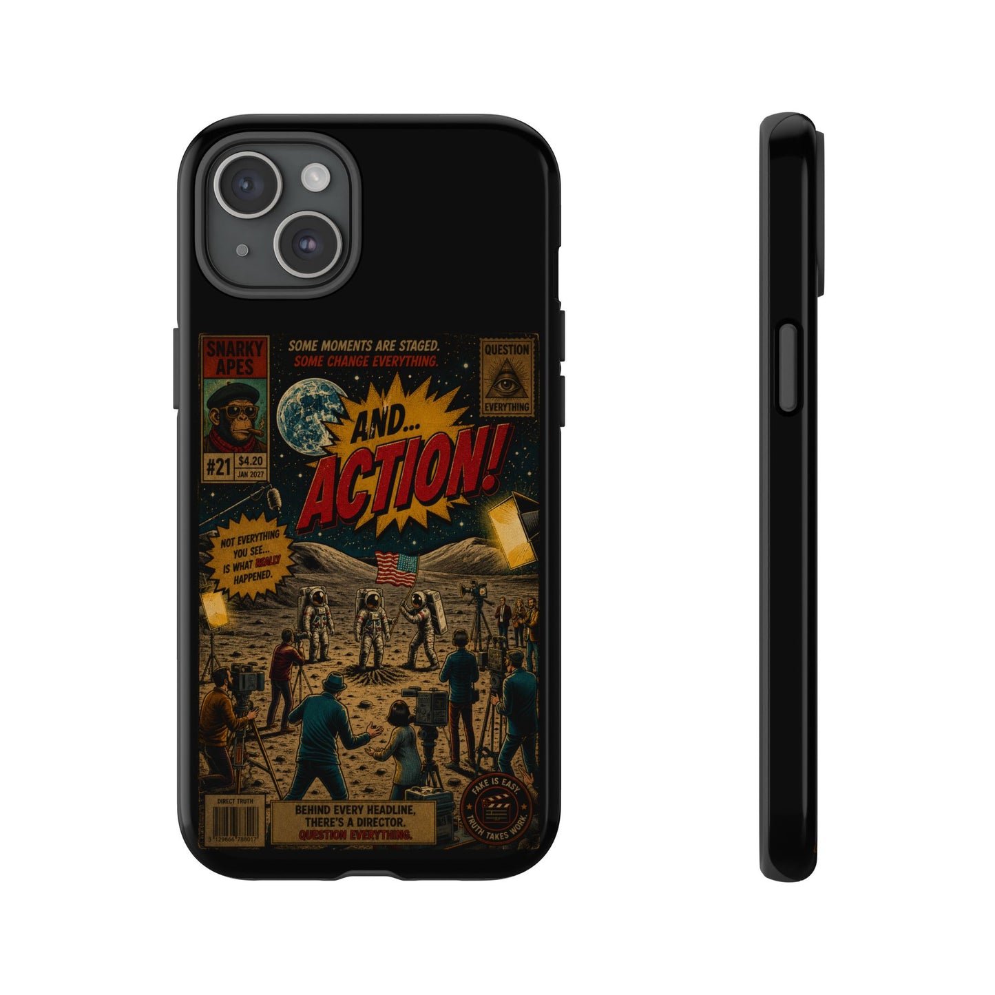 Retro Sci‑Fi 'And... Action!' Phone Case