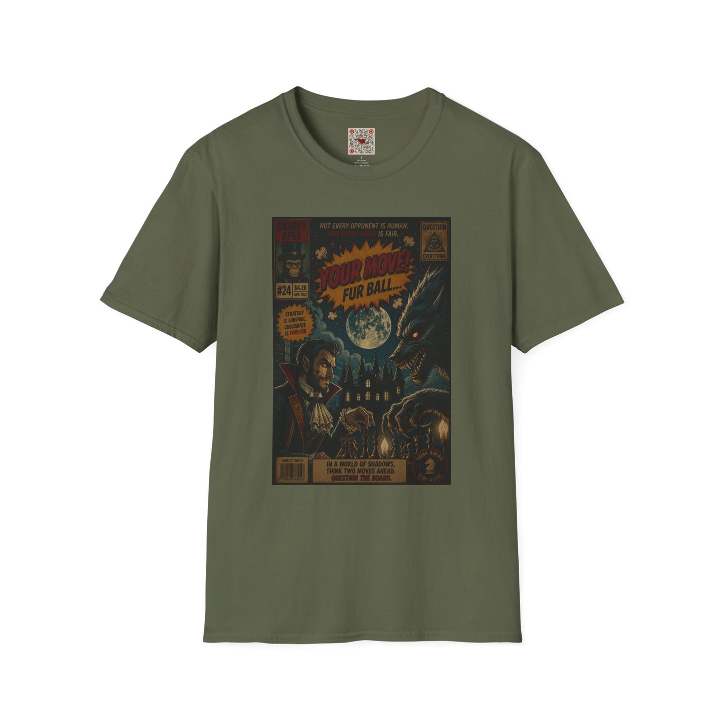 Retro Sci‑Fi Movie Poster T-Shirt — "Your Movie: Fur Ball" Graphic Tee