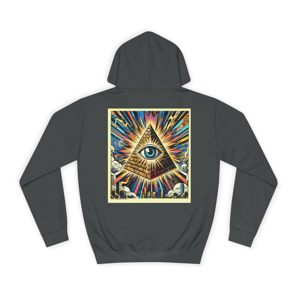 All-Seeing Pyramid Hoodie — Vintage Illuminated Eye Graphic