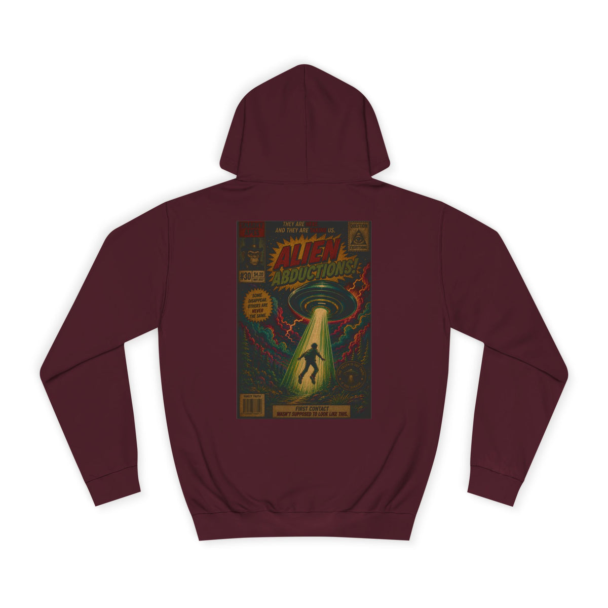 Alien Abduction Vintage Comic Hoodie