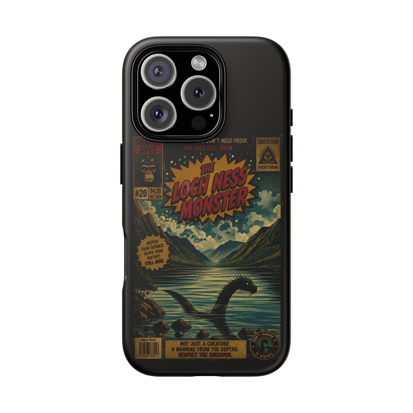 Phone Case — Retro 'Loch Ness Monster' Comic Art Protective Cover