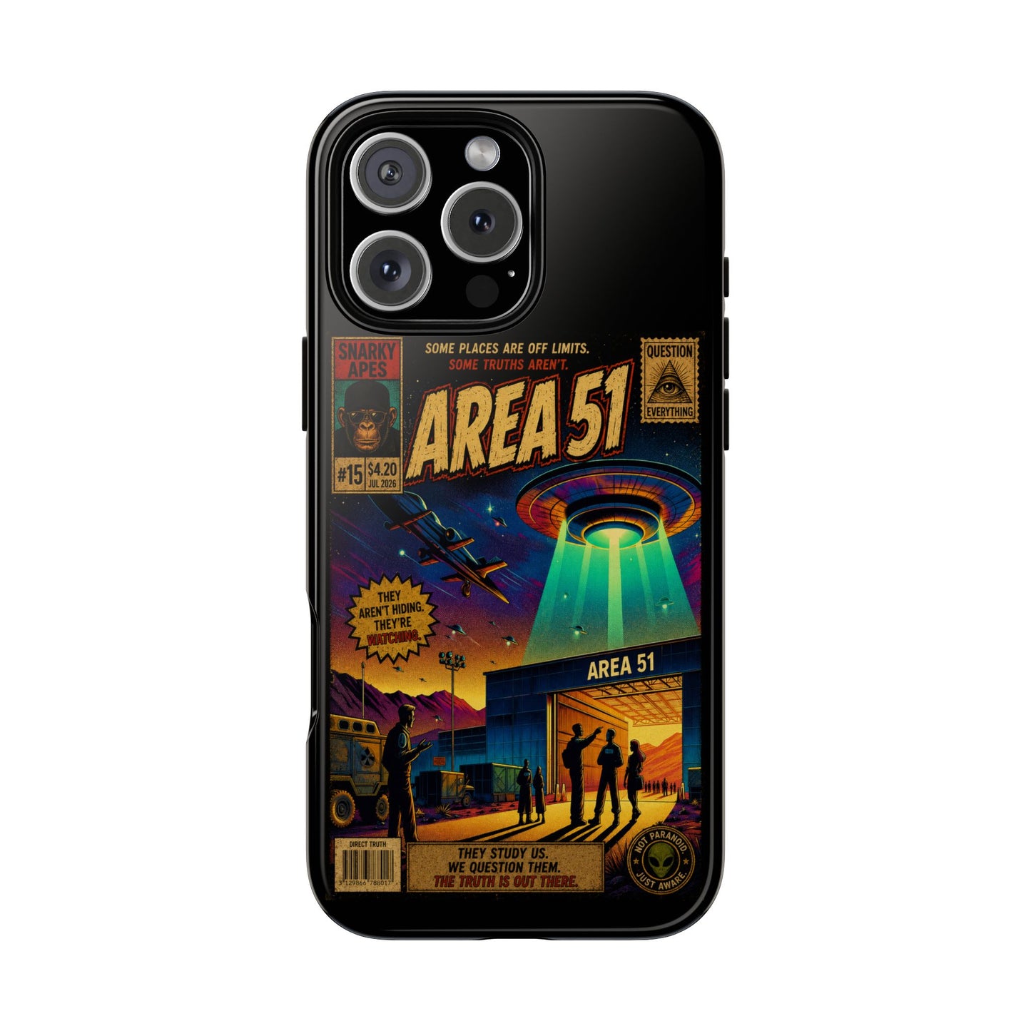 Area 51 Retro UFO Phone Case