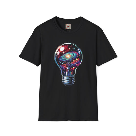 Galaxy Lightbulb T-Shirt — Cosmic Imagination Retro Space Tee