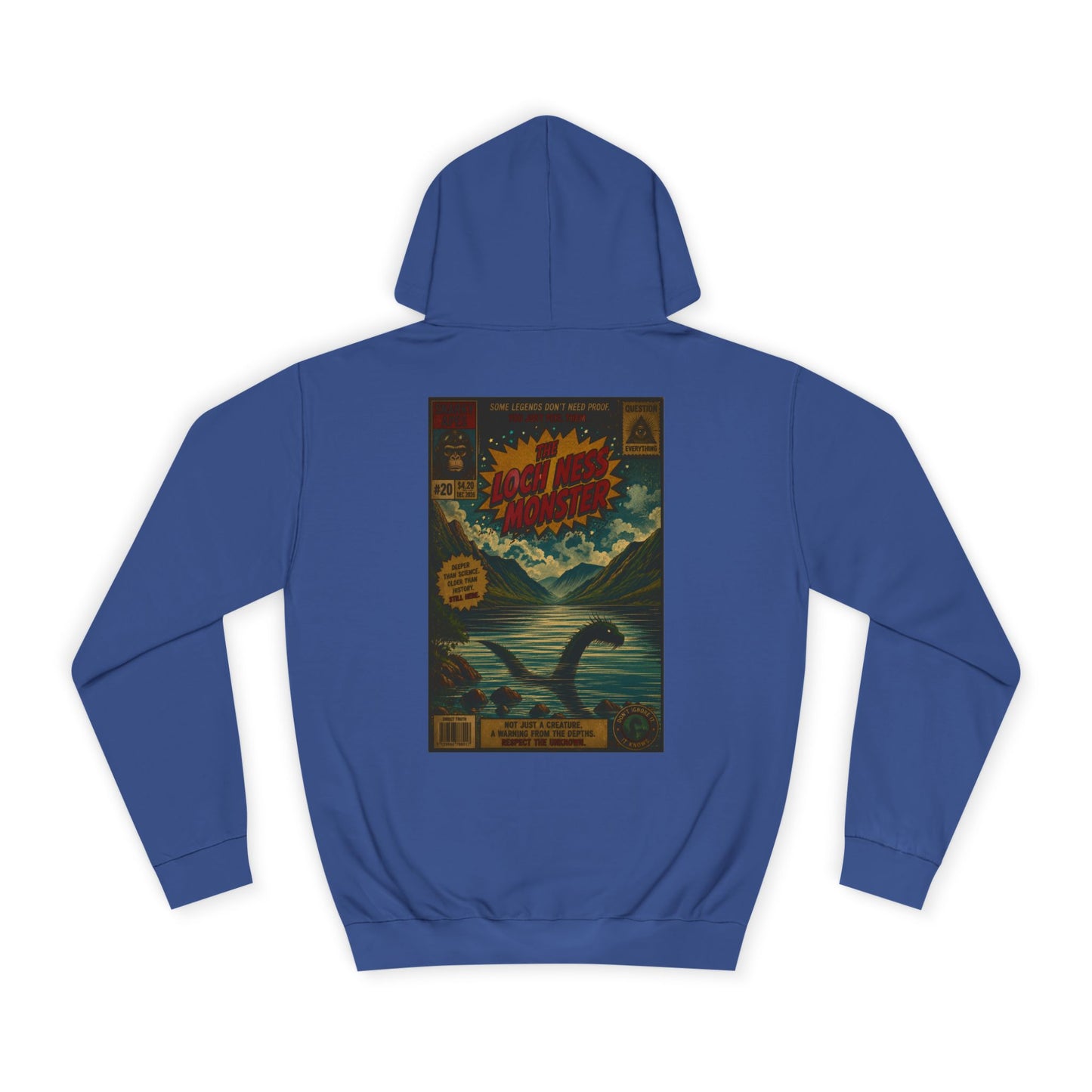 Vintage Adventure Hoodie — Retro Sea Monster Poster Graphic