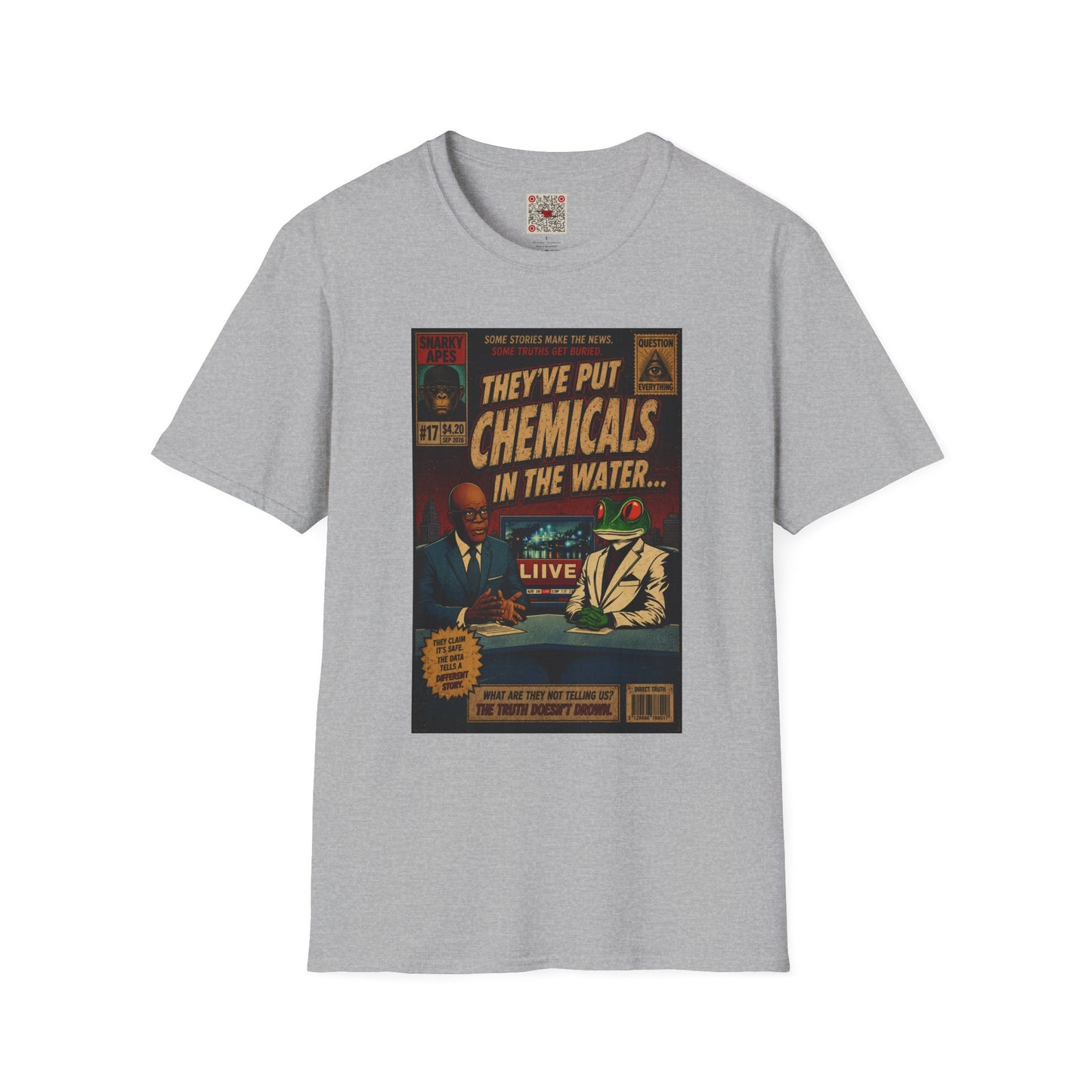 T-Shirt — "They've Put Chemicals in the Water" Retro Conspiracy Graphic