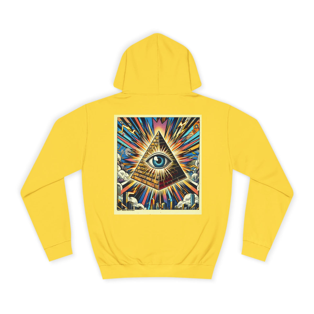 All-Seeing Pyramid Hoodie — Vintage Illuminated Eye Graphic