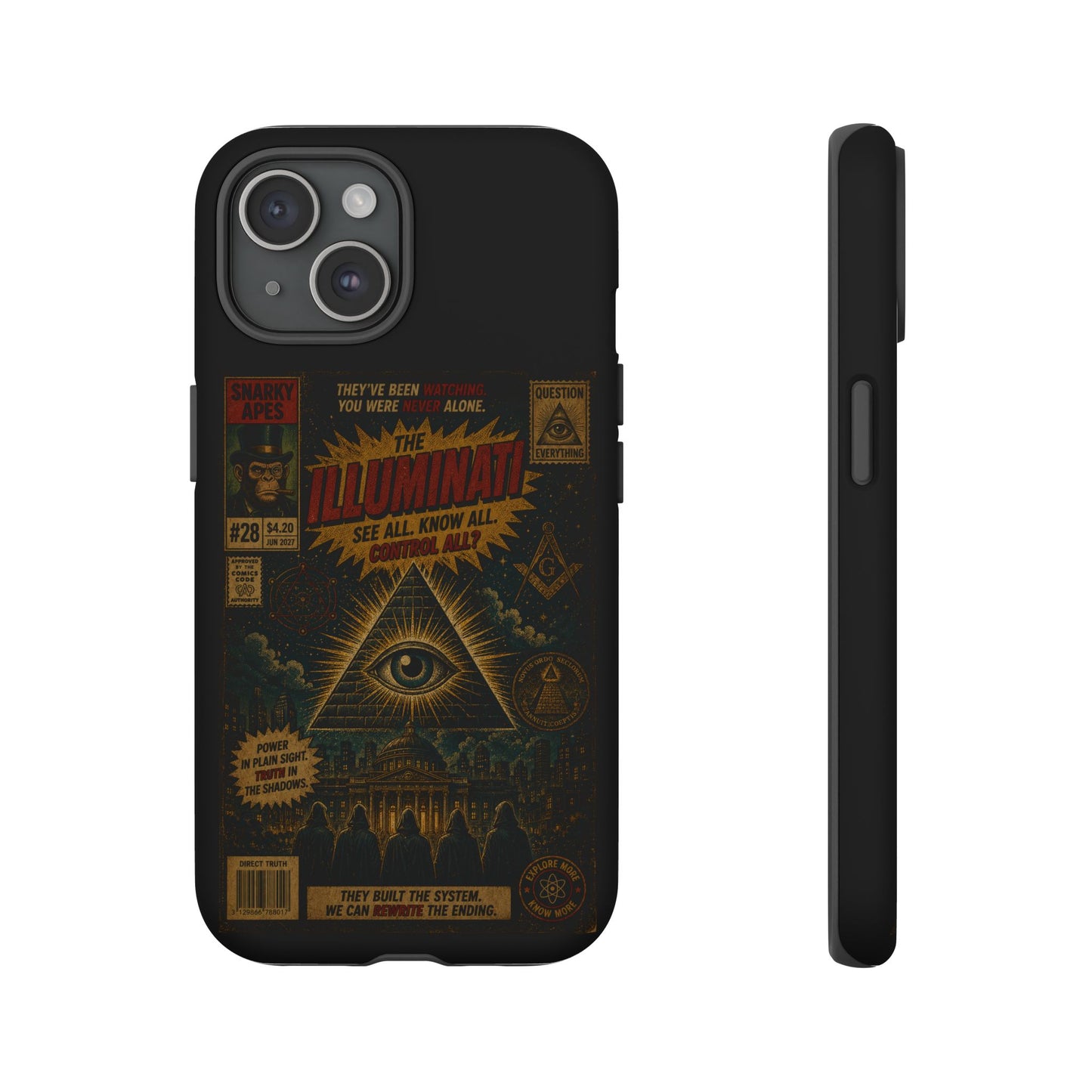 Illuminati Vintage Eye Phone Case — Occult Conspiracy Graphic iPhone Cover