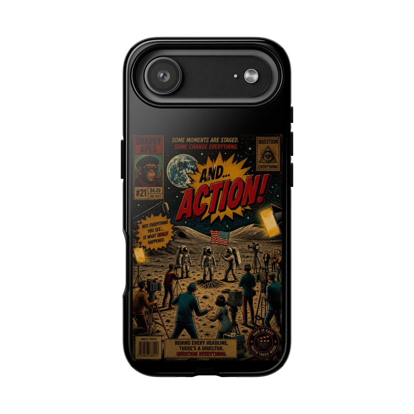 Retro Sci‑Fi 'And... Action!' Phone Case