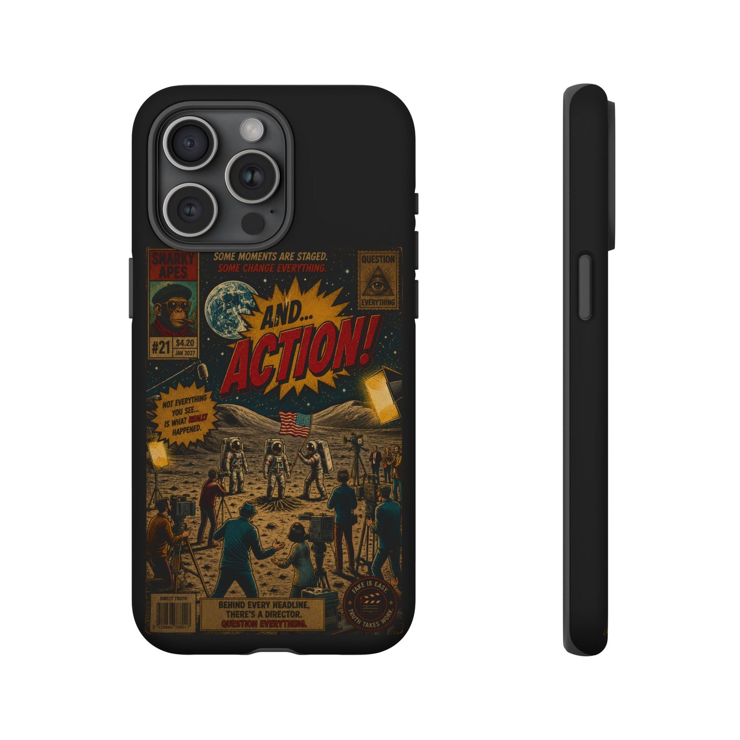 Retro Sci‑Fi 'And... Action!' Phone Case