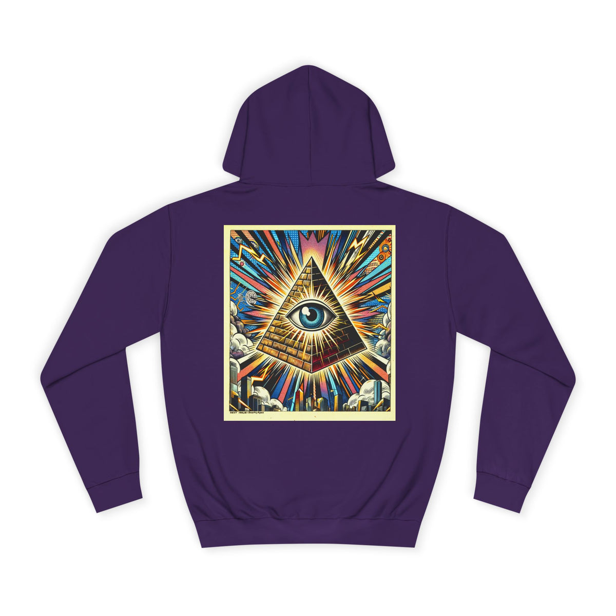 All-Seeing Pyramid Hoodie — Vintage Illuminated Eye Graphic