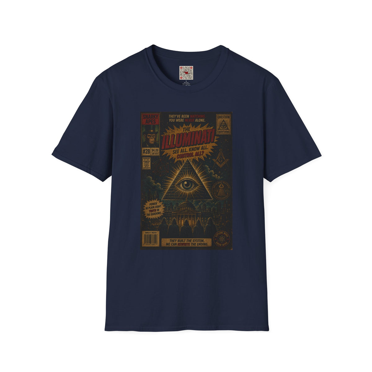 Illuminati Graphic T‑Shirt – Retro All‑Seeing Eye Design