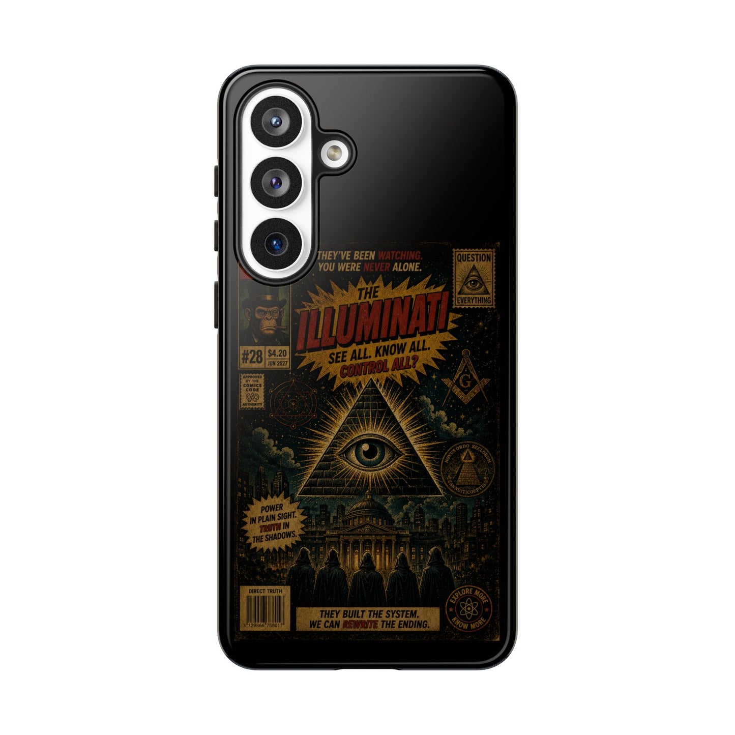 Illuminati Vintage Eye Phone Case — Occult Conspiracy Graphic iPhone Cover