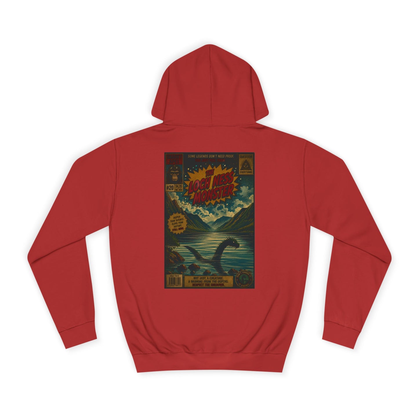 Vintage Adventure Hoodie — Retro Sea Monster Poster Graphic