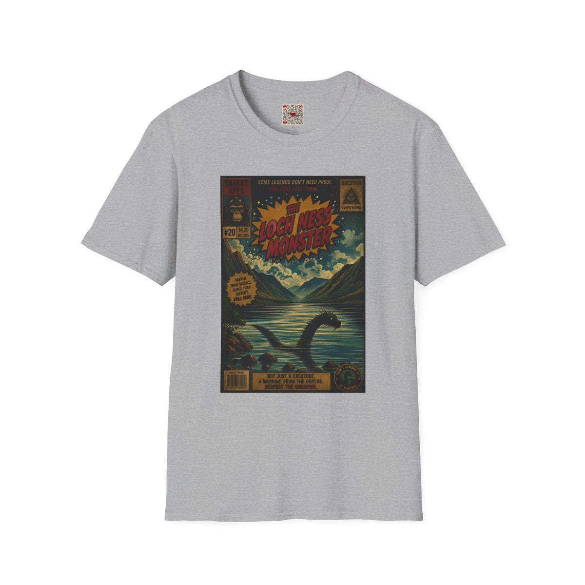 Loch Ness Monster Retro Poster T-Shirt