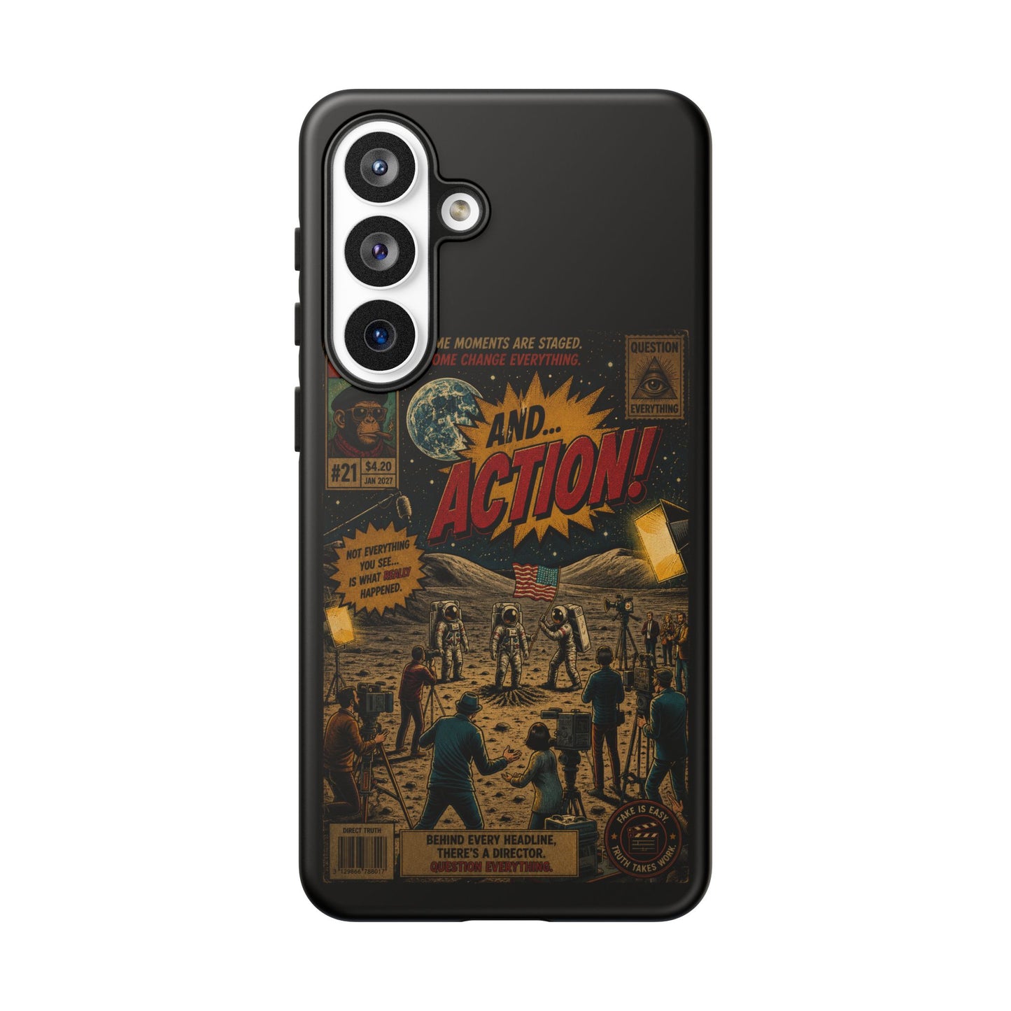 Retro Sci‑Fi 'And... Action!' Phone Case