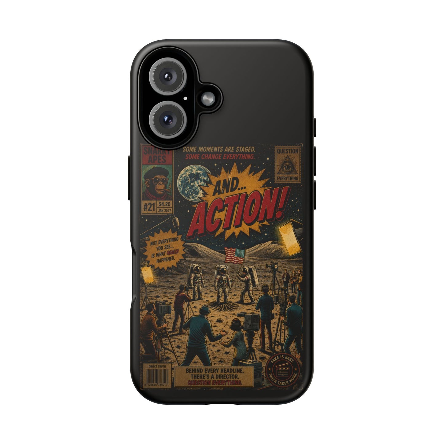 Retro Sci‑Fi 'And... Action!' Phone Case