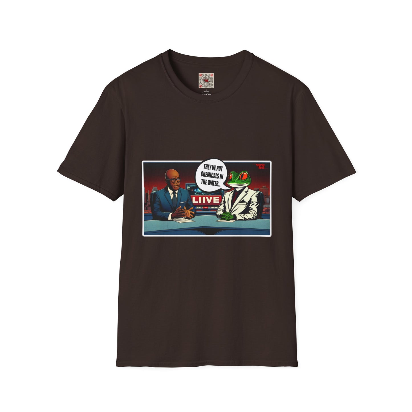 T-Shirt — Satirical News Desk Design (They've Put Chemicals In The Water)