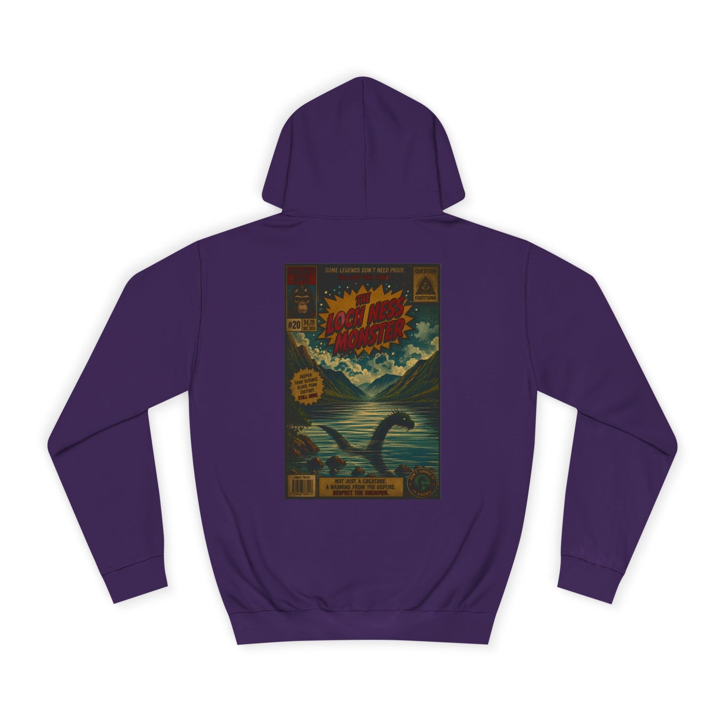 Vintage Adventure Hoodie — Retro Sea Monster Poster Graphic
