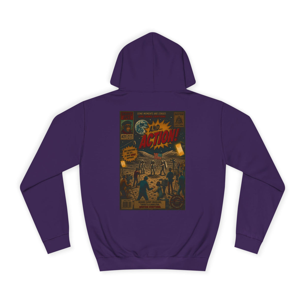 Vintage Comic Cover Hoodie – Retro 'Action' Graphic Pullover