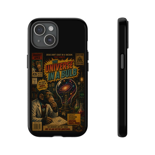 Phone Case — 'Universe in a Bulb' Retro Sci‑Fi Comic Design