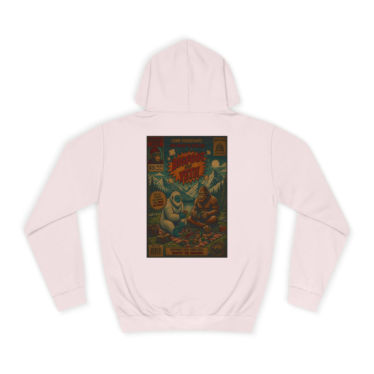 Vintage Comic Backprint Hoodie — Retro Monster Issue Graphic