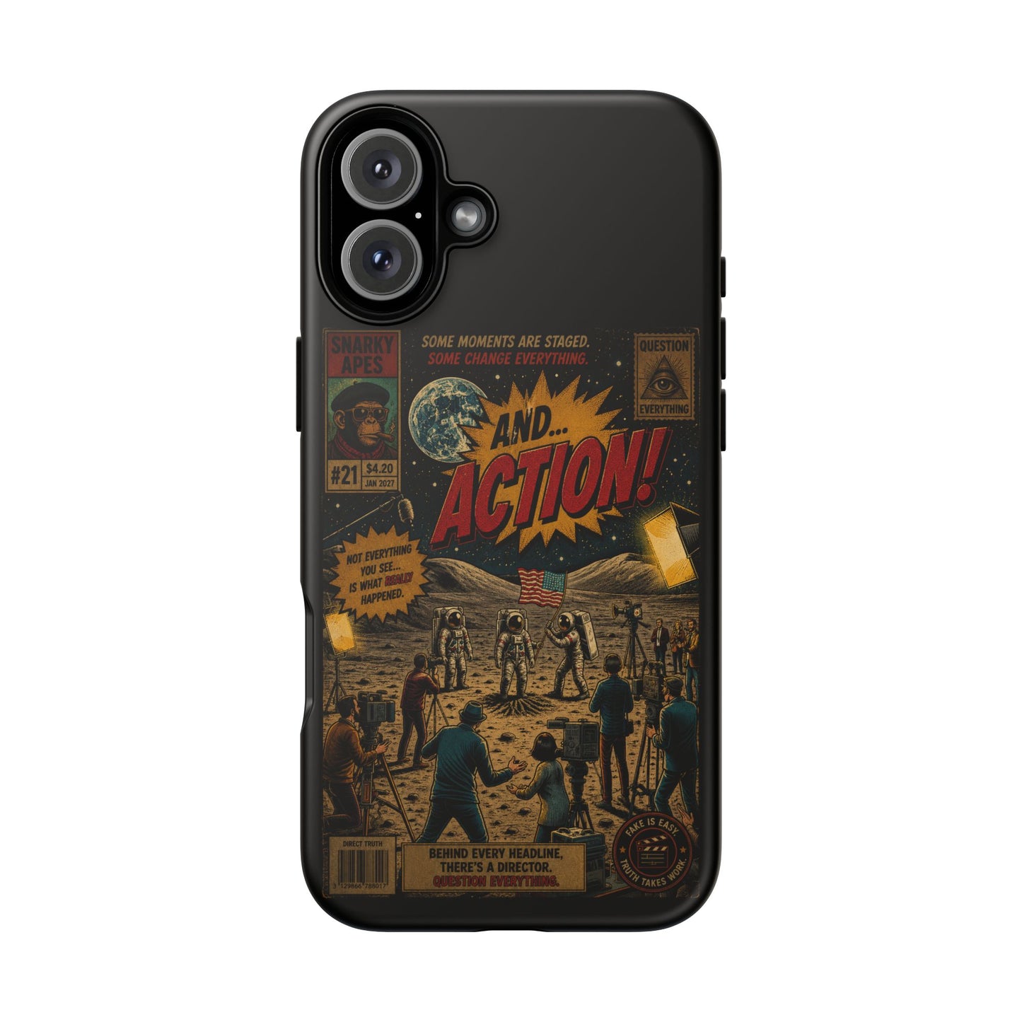 Retro Sci‑Fi 'And... Action!' Phone Case