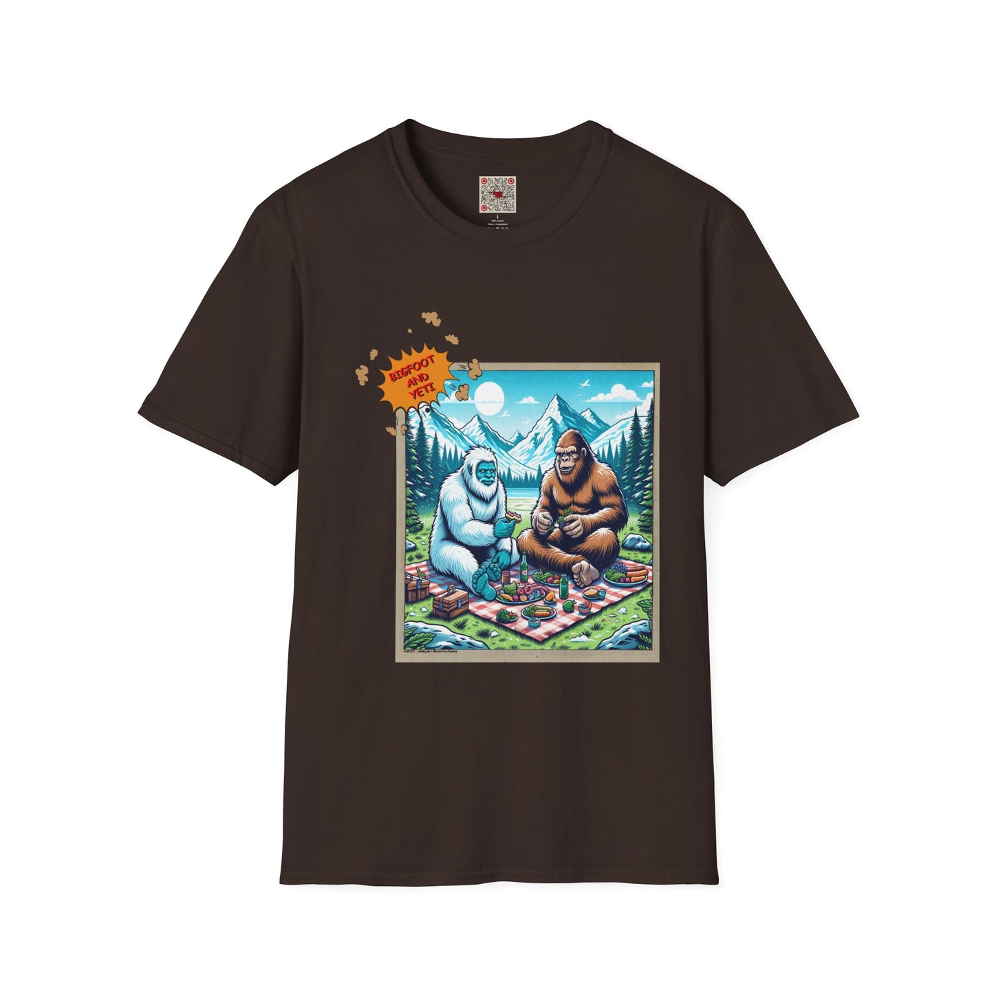 T-Shirt — "Wonderin' Wet?" Bigfoot & Yeti Picnic Graphic Tee