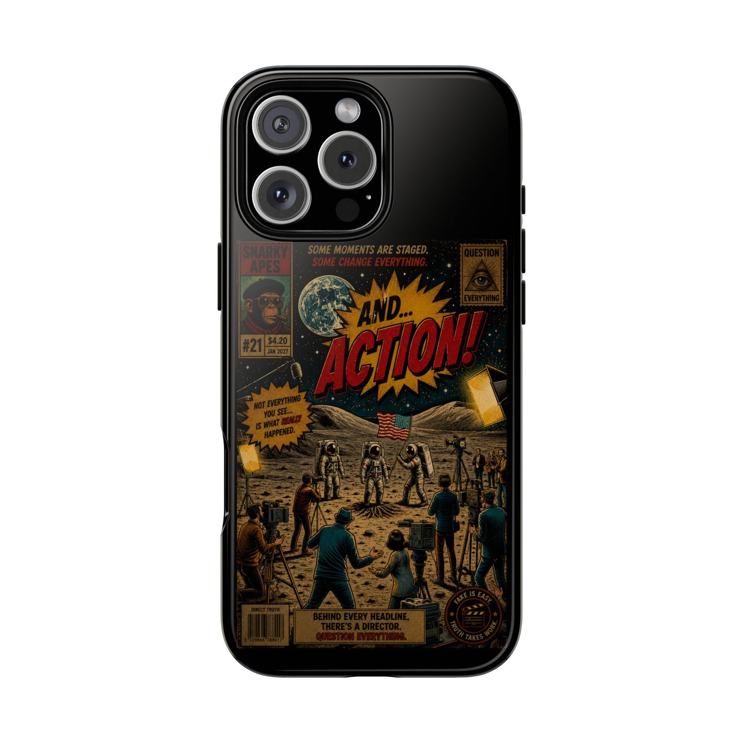 Retro Sci‑Fi 'And... Action!' Phone Case