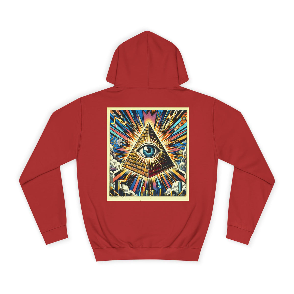 All-Seeing Pyramid Hoodie — Vintage Illuminated Eye Graphic