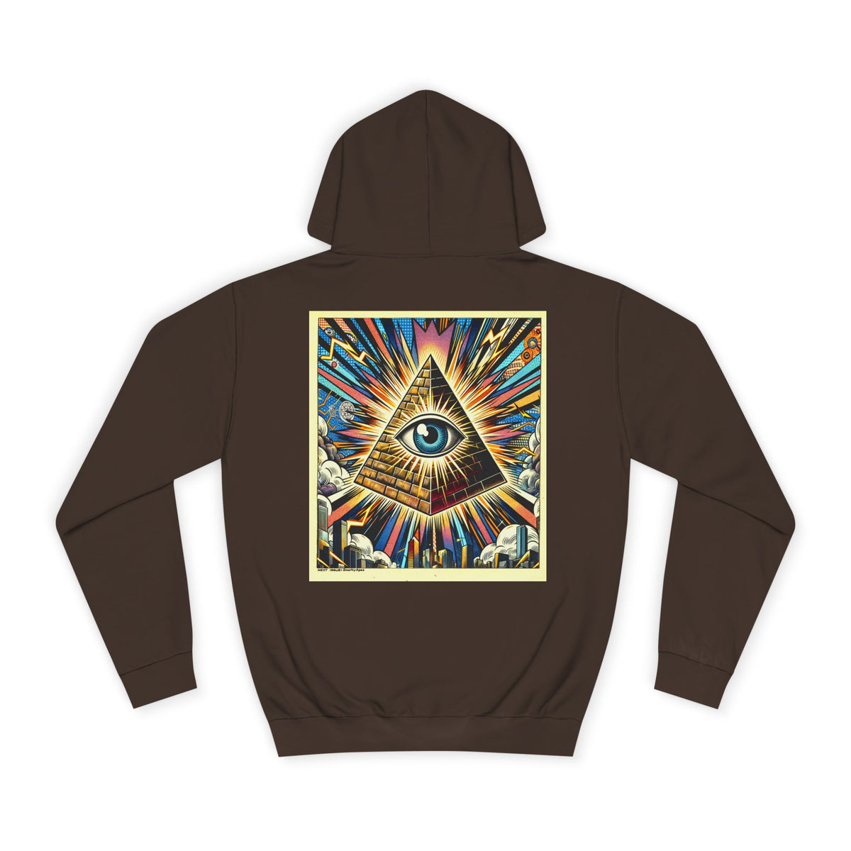 All-Seeing Pyramid Hoodie — Vintage Illuminated Eye Graphic