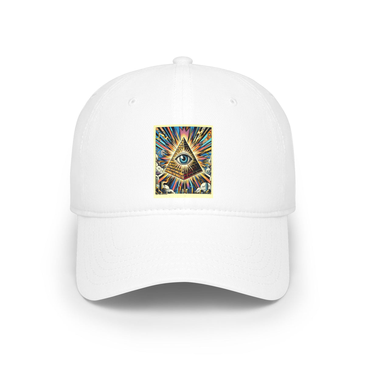 All-Seeing Eye Low Profile Baseball Cap — Mystic Pyramid Symbol Hat