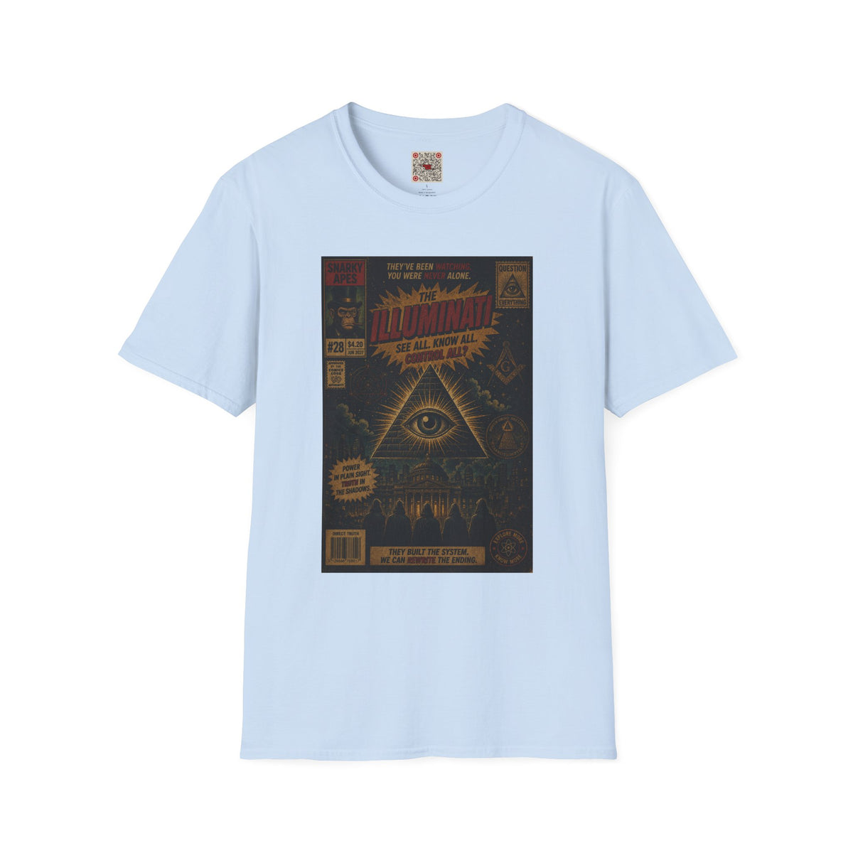 Illuminati Graphic T‑Shirt – Retro All‑Seeing Eye Design