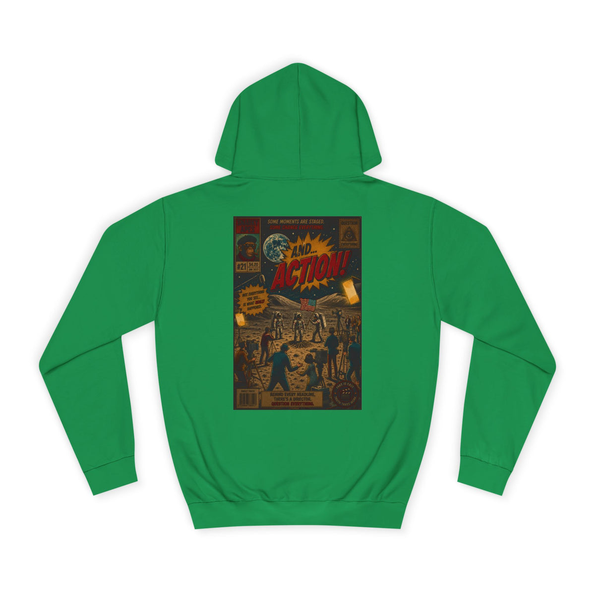 Vintage Comic Cover Hoodie – Retro 'Action' Graphic Pullover