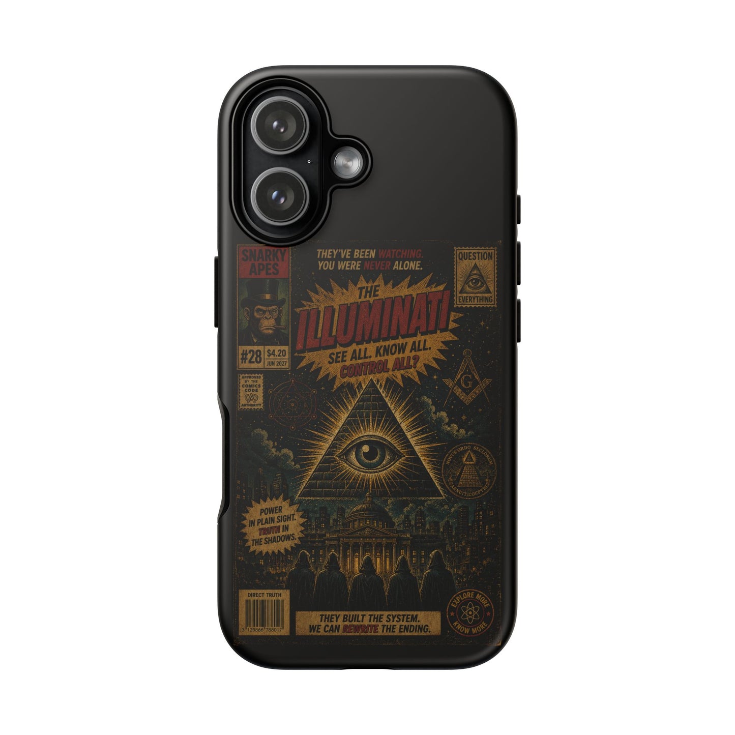 Illuminati Vintage Eye Phone Case — Occult Conspiracy Graphic iPhone Cover