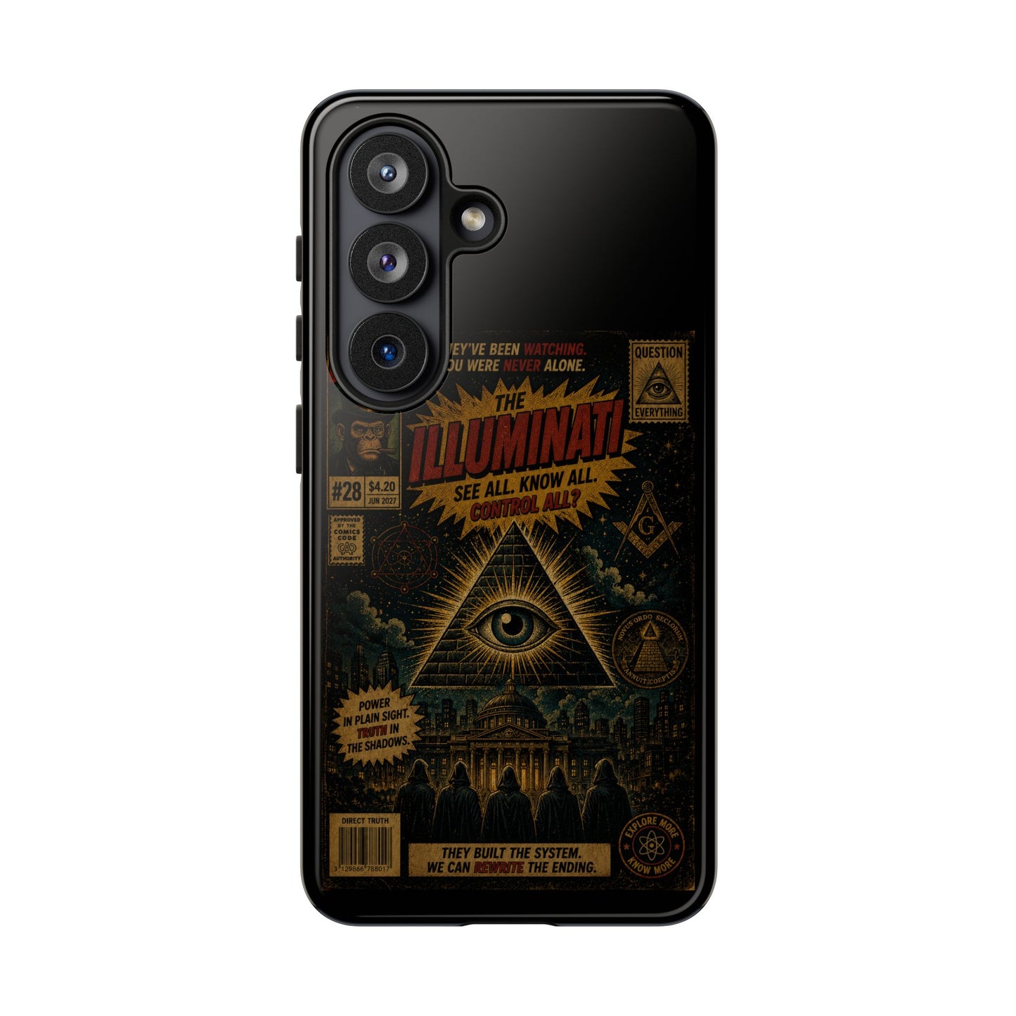 Illuminati Vintage Eye Phone Case — Occult Conspiracy Graphic iPhone Cover