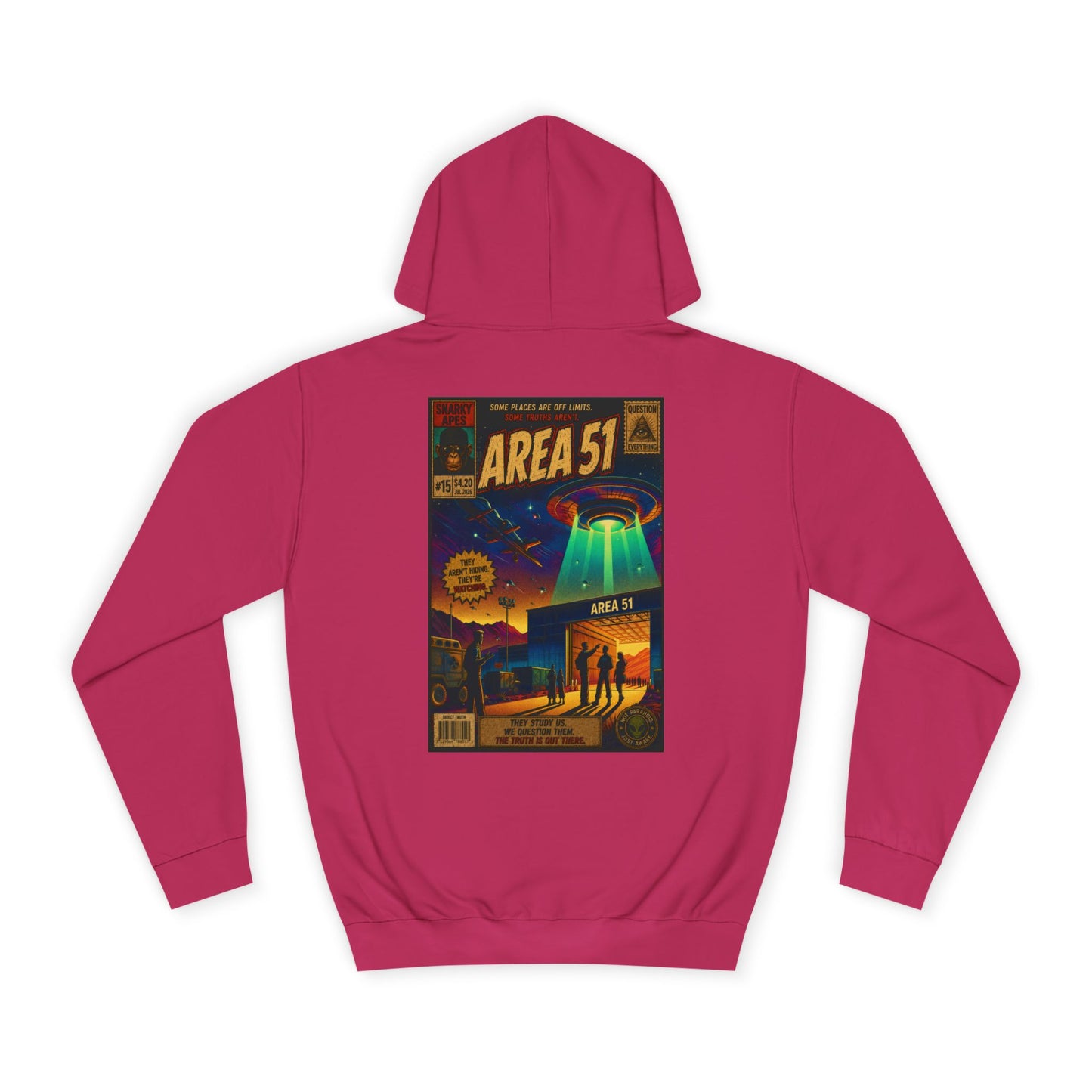 Area 51 Hoodie – Retro UFO Poster Pullover