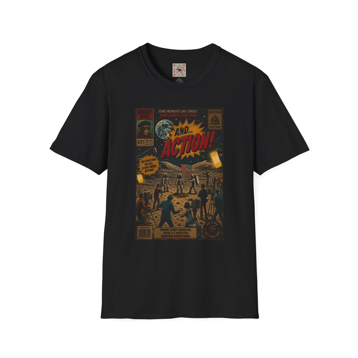 Retro Comic '...And Action!' Graphic T-Shirt
