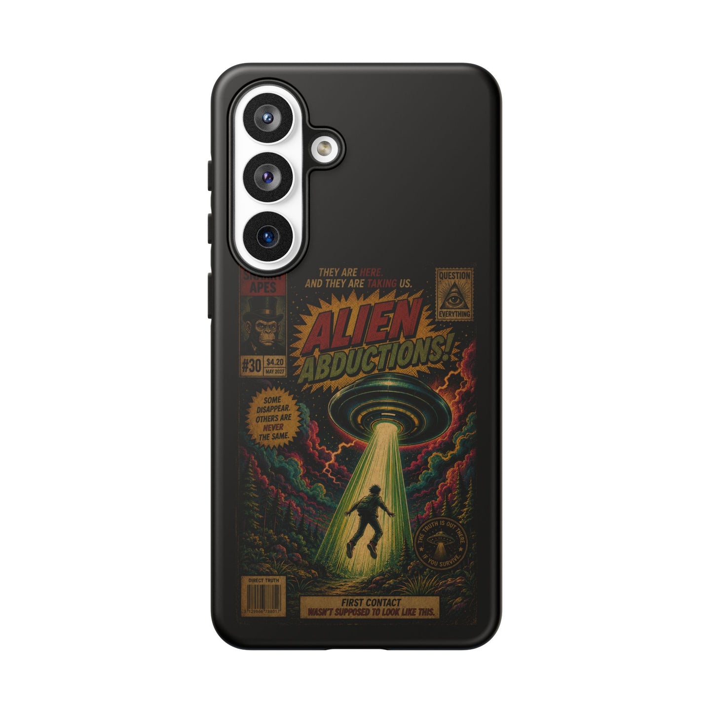 Alien Abductions Phone Case — Retro Sci‑Fi Comic Art iPhone Cover