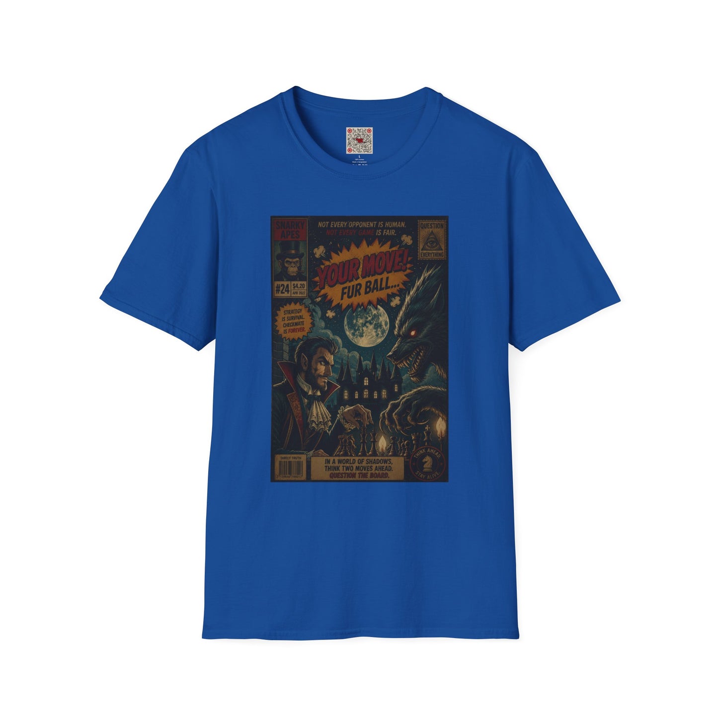 Retro Sci‑Fi Movie Poster T-Shirt — "Your Movie: Fur Ball" Graphic Tee