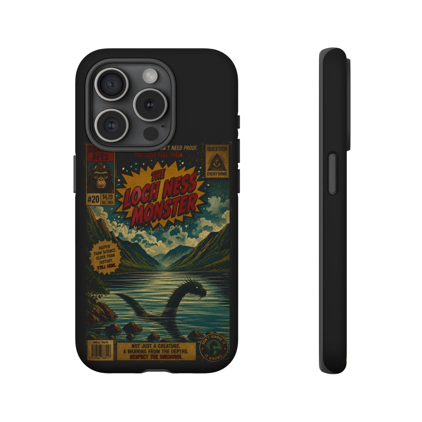Phone Case — Retro 'Loch Ness Monster' Comic Art Protective Cover