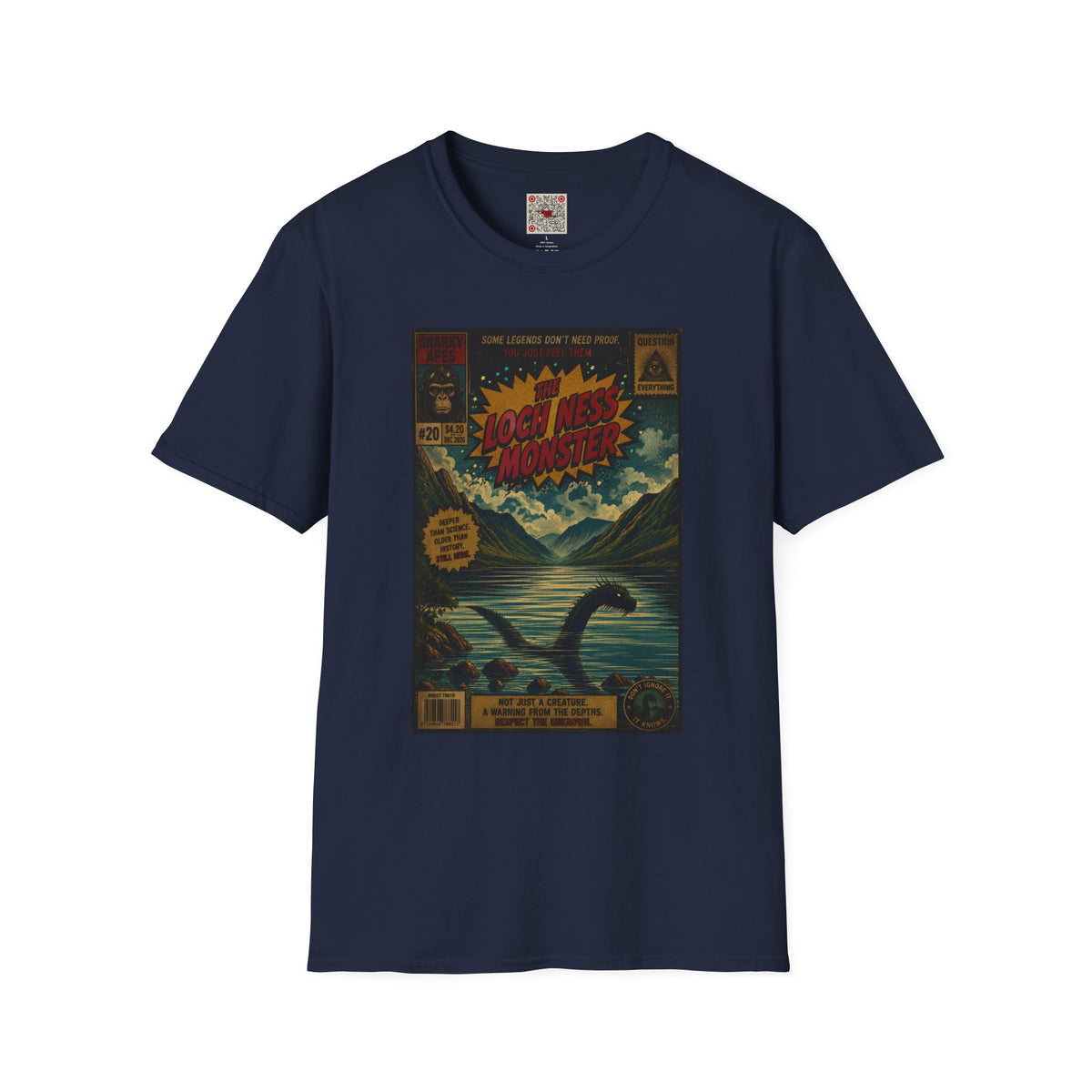 Loch Ness Monster Retro Poster T-Shirt