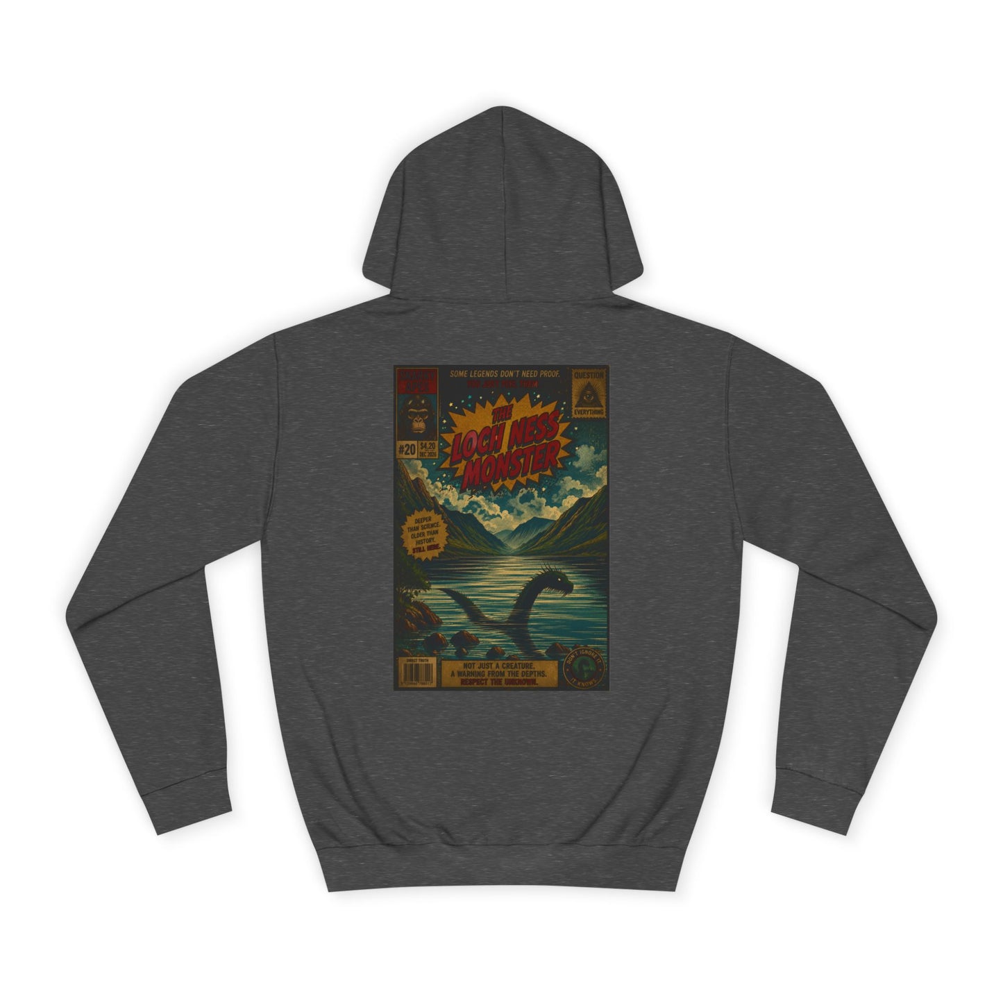 Vintage Adventure Hoodie — Retro Sea Monster Poster Graphic