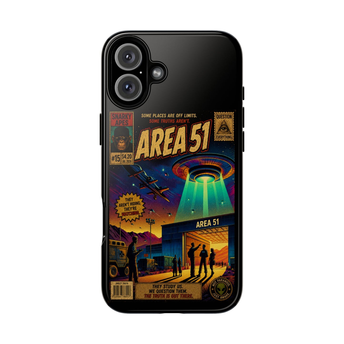 Area 51 Retro UFO Phone Case