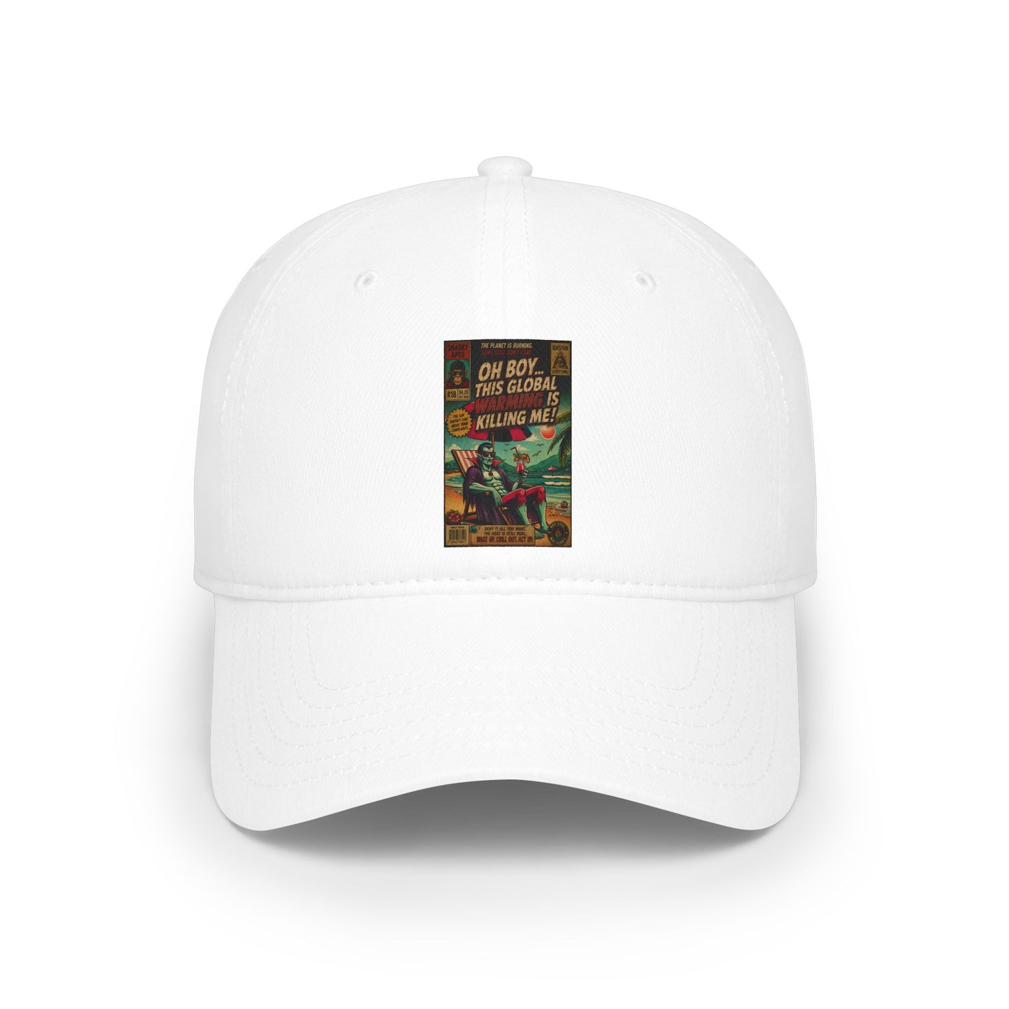 Vintage Creature Feature Baseball Cap — "Oh Boy! His Growl is KILLING ME!" Retro Monster Poster Hat