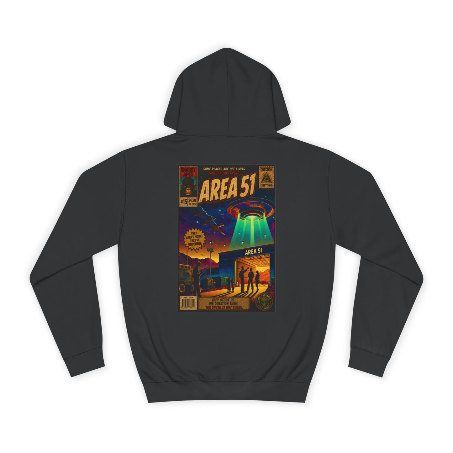 Area 51 Hoodie – Retro UFO Poster Pullover